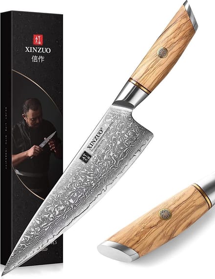 Xinzuo - koksmes keukenmes - demascus - professioneel mes - geschenk