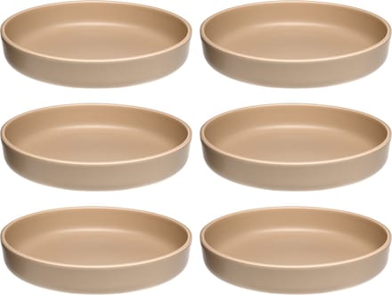 Leonardo Roma bord diep 20cm abrikoos - set/6