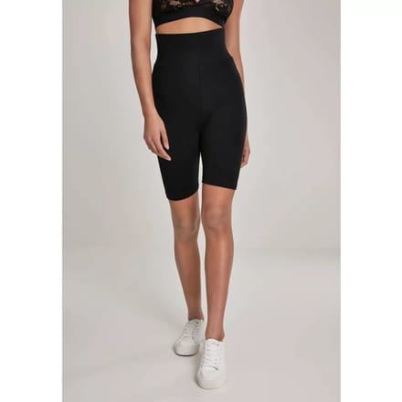 Urban Classics - High Waist 2-Pack Korte cycle broek - S - Zwart/Wit