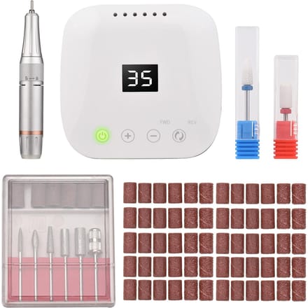 Kit de perceuse à ongles électrique, Kit de vernis à ongles, 35000 tr/min, stylo, lime à ongles, manucure EU Plug multicolore