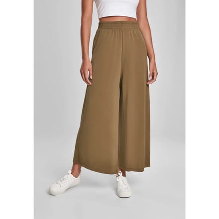 Urban Classics Ladies Modal Culotte Summerolive Größe: S | Ausgestellte Hosen Outlet | Damen