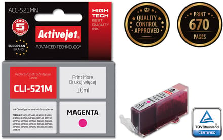 Originele inkt cartridge Activejet ACC-521MN Magenta