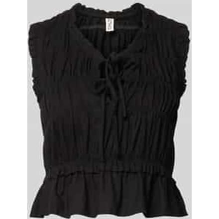 regular fit blousetop van mix van viscose en linnen model 'GOA'