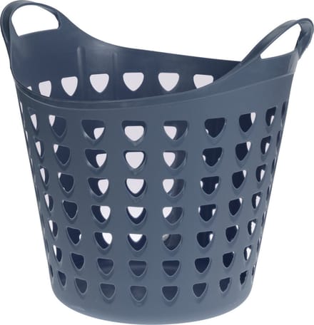 Flexibele wasmand - 26 liter - kunststof - blauw - D45 x H40 cm