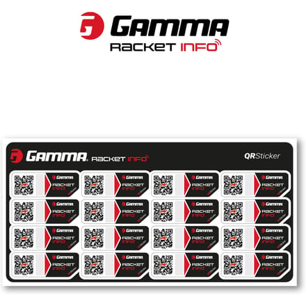 Gamma Racket Info Internationale Version String sticker Verpakking 16 stuks