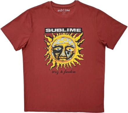 Sublime - GRN 40 Oz Heren T-shirt - M - Rood