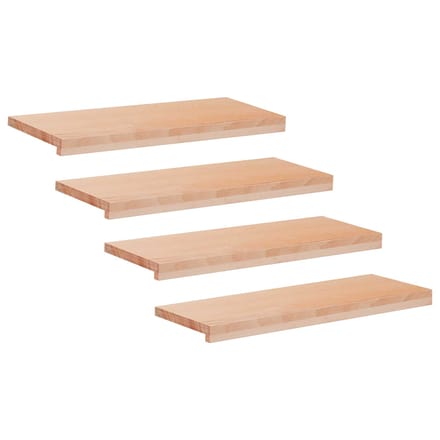 vidaXL - Traplopers - 4 - st - 80 - x - 25 - x - 2 - cm - Naturel - Massief - beukenhout