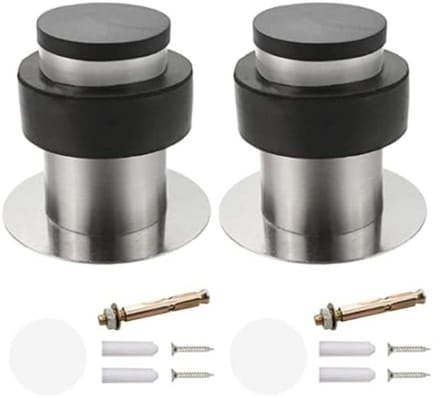 Dailygoods- Deurstopper Roestvrij Staal - Deurbuffer - Deurstoppers voor Binnen - Deurvastzetter - Deurstopper Zelfklevend - 2 Stuks