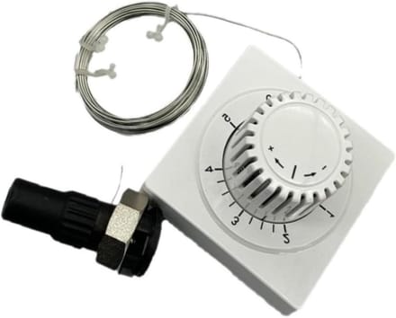 Thermostaatkop - Radiatorknop - Temperatuurregeling - Met afstandsbediening - 2000 mm buis - Wit