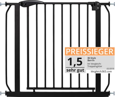 ib style Berrin XXL Traphekje - Extra Brede Doorgang - 150-160 cm - Zwart