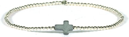 Heaven Eleven - 925 zilver- dikte 1mm - hematiet kruis -