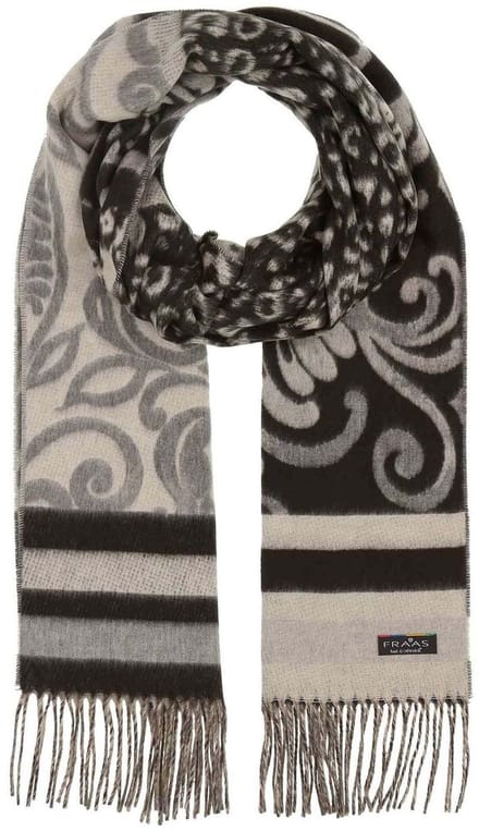 FRAAS sjaal Cashmink Scarf Black White zwart
