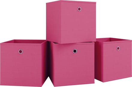 Set van 4 vouwdozen vouwdoos stoffen doos vouwdoos plank doos opbergdozen
