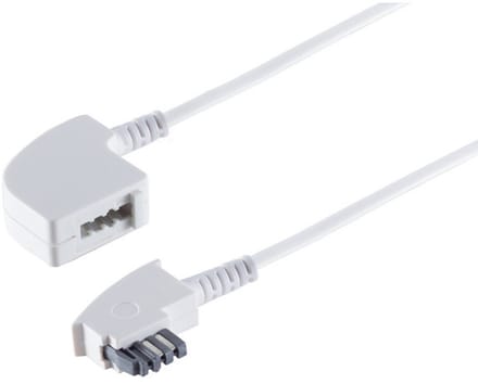 TAE N-Stecker / TAE N-Kupplung weiß 6m