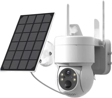 Beveiligingscamera Buiten - IP Camera - Woning Beveiligen - Zonne-energie Aangedreven - 4MP HD - Wit