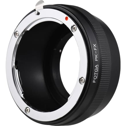 FOTGA Handmatige Lens Mount Adapter Ring Aluminiumlegering voor Pentax K-Mount Lens naar Fuji zwart
