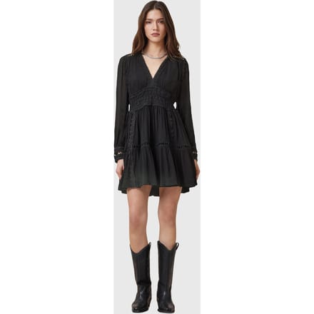 AllSaints Xanthe Ls Mini Dress Black Maat: 10 | Mini Jurken Outlet | Dames | Zwart