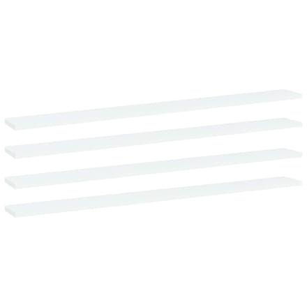 vidaXL - Wandschappen - 4 - st - 100x10x1,5 - cm - spaanplaat - wit