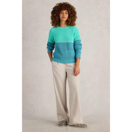 White Stuff Bailey Cotton Jumper Blue Multi Taglia: 24 | Maglioni a maglia Outlet | Donna | Blu