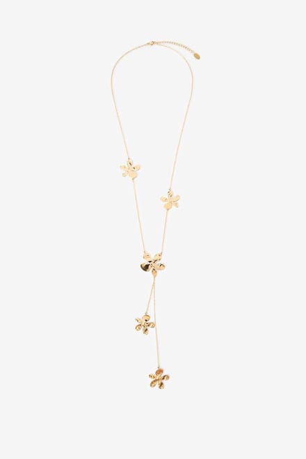 Sissy-Boy - Goudkleurige ketting met bloemen
