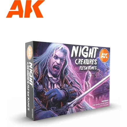 AK interactive Night Creatures Flesh Tones - 6 x 17 ml acrylverf