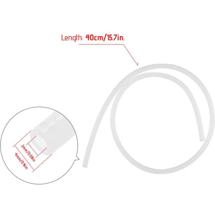 Creality 3D PTFE Teflon Bowdenbuis 2 mm ID 4 mm OD 40 cm lengte voor Ender-3 3D-printer 1,75 gloeidraad, wit