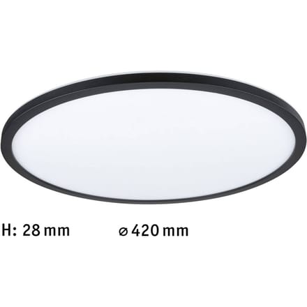 LED-paneel 3-Step-Dim Atria Shine Backlight rond 420 mm 22W 2300lm 4000K Zwart dimbaar