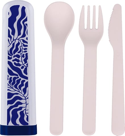 BioLoco PLA bestekset blue leaves - 16cm