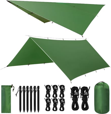 Partytent - Tentzeil - Tarp - Groen - 400cm × 300cm × 1cm