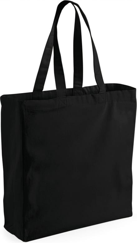 Westford Mill Canvas Classic Shopper WM108 - Black - 39 x 42 x 13 cm