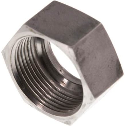 M36x2.0 x 28L RVS Wartelmoer voor Snijring - UNL-S-28-L