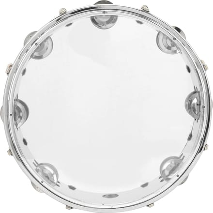 MBAT Tamboerijn Verstelbare Dubbele Rij 10in Percussie Jingles Instrument voor Feest Transparant transparant