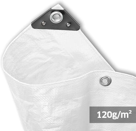 Afdekzeil - Beschermend zeil - Tuin en klussen - UV-bestendig gecoat - 4 x 6 meter - Wit