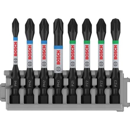 Bosch BITSSÆT IMPACT PH/PZ 1-2-3 50MM 8STK