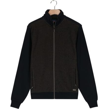 Baileys Vest 2-Tone Jacquard Sweat Full Zip Camel / male