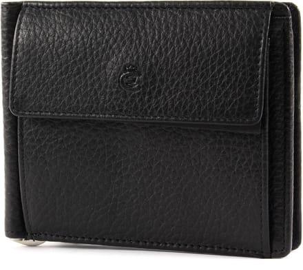 Esquire Leren Kaarthoes Texas RFID Dollarclip Black Zwart