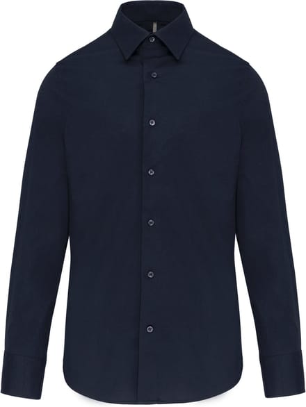Kariban Heren stretch overhemd lange mouwen K529 - Navy - XL