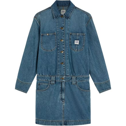 Jeanshemd jurk met lange mouwen voor dames Lee