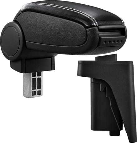 Armsteun Audi A3 S3 8P 2004-10 kunstleer zwart wit stiksel