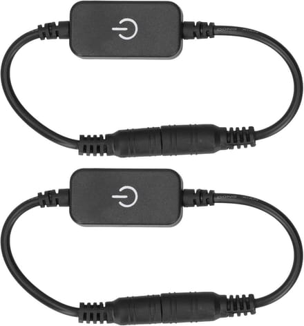 2 Stuks Mini LED Strip Touch Dimmer Aan/Uit Schakelaar Controller Enkele Kleur DC 12V-24V