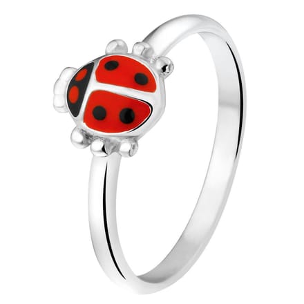 Lucardi Meisjes Kinder ring met plating - Dier - Cadeau - Echt Zilver - Zilverkleurig