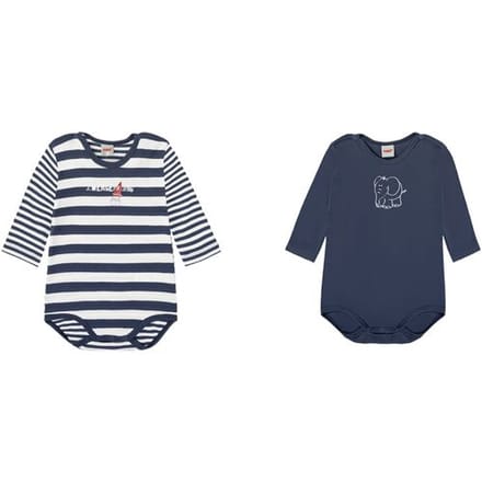 KANZ Baby romper, 2 stuks, met kruisknopen (Blauw, 68)