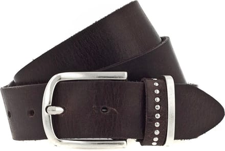 b.belt Leren Riem Cleo Belt W75 Dunkel Braun Bruine