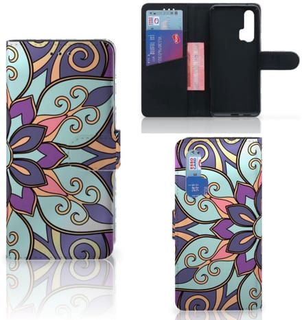 Honor 20 Pro Hoesje Purple Flower