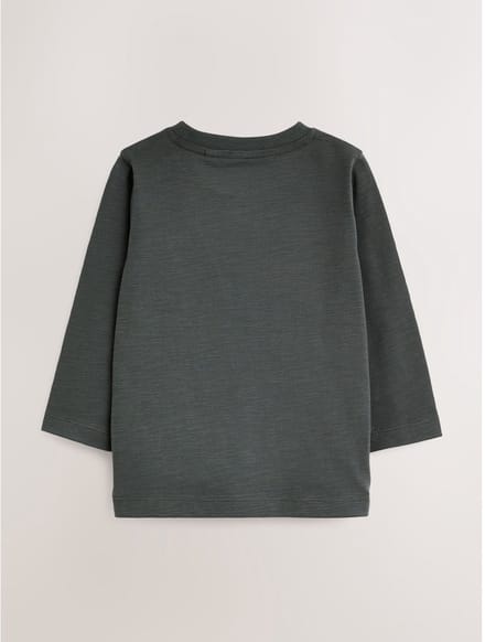 Next - Jongens - Effen T-shirt met lange mouwen - Grijs