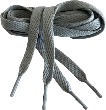 Lacy Schoenveter -Grijs - Plat - 130 cm Lang x 10 mm Breed