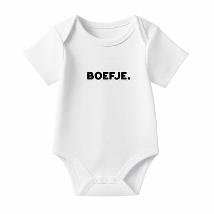 Romper Boefje - wit - korte mouw