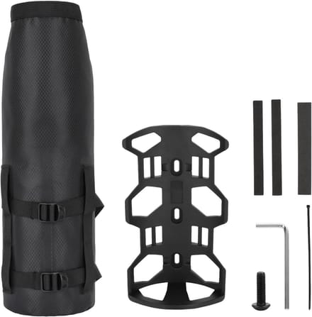 Fietstas Voorvork - Bidonhouder Frame - Multifunctioneel Fietsen - Roll-top Gespsluiting - 23x15x8 cm - Zwart