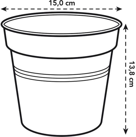 Elho Green Basics Grow Pot 17cm | Set van 20 Kweekpotten - Living Black