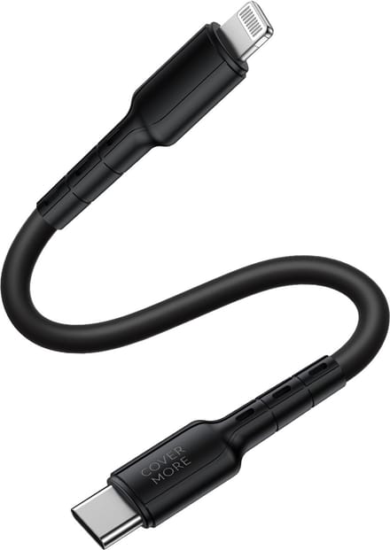 Oplaadkabel geschikt voor iPhone - Usb-c naar Lightning kabel - Snellader - Kort - Zwart